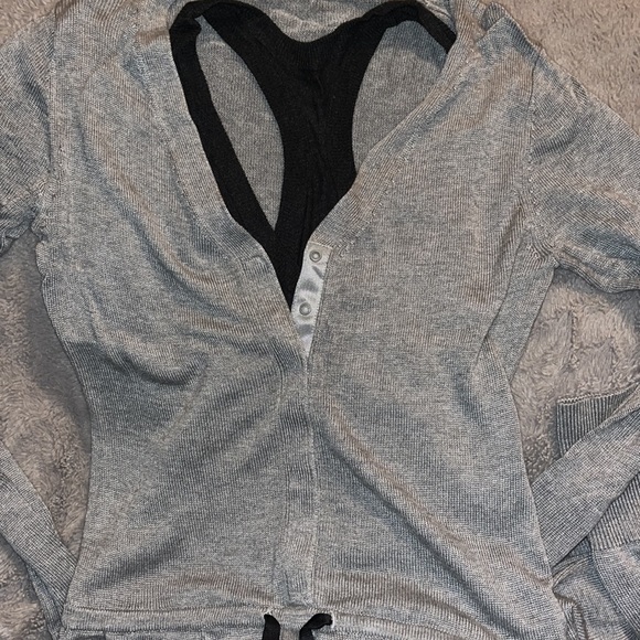 Lululemon Bundle Up Ur Bundas Onesie Heathered Medium Grey Sweater One Piece - Picture 6 of 8